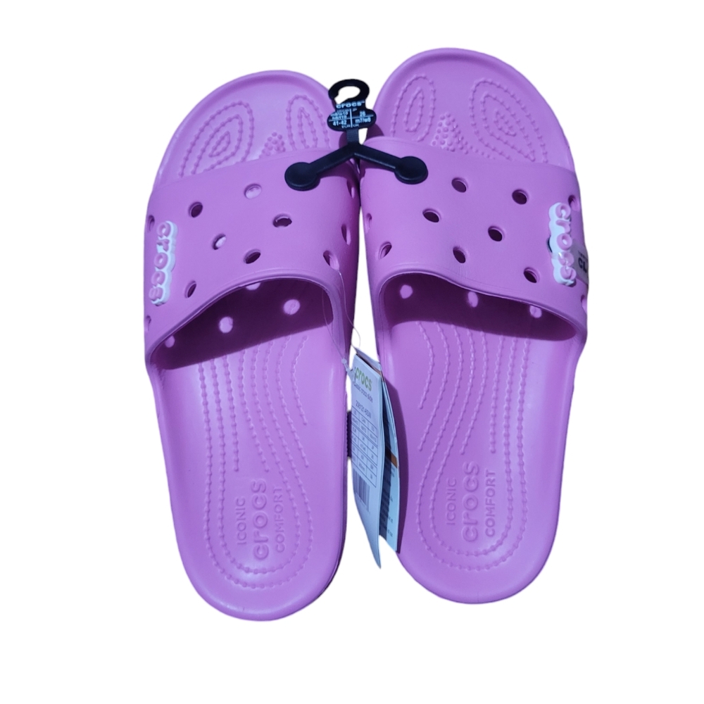 Pink Croc Slides‎
